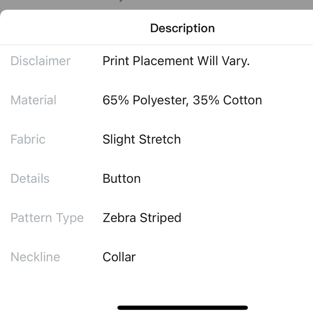 Zebra Stripe ButtonFront Top and Pants Set - Picture 7 of 7